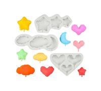 Moldes de silicona de nubes de corazón para fondant, mousses, moldes para tartas, herramienta de decoración de chocolate, herramienta de decoración no estable, molde de chocolate, herramienta de