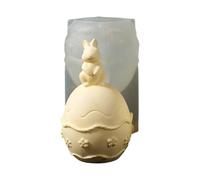 Moldes de silicona de Pascua, 4 piezas, divertidas formas de huevo de conejito para resina epoxi de yeso, molde de huevo reutilizable de fácil liberación para hacer dulces de chocolate, vacaciones de