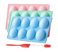 Moldes de silicona de Pascua, antiadherentes de grado alimenticio, moldes de silicona con forma de huevo de Pascua, para decoración de pasteles, helados, galletas, fiestas de primavera