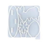 Moldes de Silicona de Pascua,Herramientas De Silicona De Fácil Desmoldeo Para Manualidades,Molde Para Fundición De Resina De Conejito - Para Familia, Estudiantes, Adultos, Hombres, Fiestas Cumpleaños,