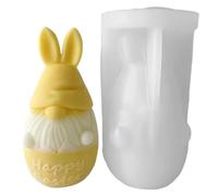 Moldes de silicona de Pascua - Molde de resina de Bunny Gnome | 3D Spring Candle Making Supplies, Flexible Baking Tool, Multi Purpose Craft Accessory for Handmade Soap Candy DIY Holiday Party