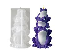 Moldes de silicona de rana para hacer velas, molde de vela de rana 3D, molde de cemento animal, para cemento, jabón, yeso, resina, acento del hogar, proyectos de bricolaje, principiantes, familiares