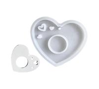 Moldes de silicona delicados en forma de corazón de grado alimenticio para decoración de pasteles, molud para colgantes, caramelos, chocolate, arcilla, hornear, hornear, en forma de corazón, llaveros