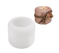 Moldes de silicona en forma de cilindro para soporte de candelabros, contenedor de metal para velas de té, contenedor de metal