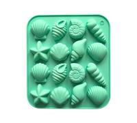 Moldes de silicona flexibles con 16 cavidades de estrellas de mar para chocolate, dulces, pasteles, postres, moldes de silicona para hacer dulces
