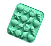 Moldes de silicona flexibles con 16 cavidades de estrellas de mar para hornear dulces de chocolate, pasteles, postres, moldes de silicona flexibles para hornear