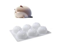 Moldes de silicona flexibles de 6 cavidades para gatos, chocolates y postres para entusiastas de la repostería casera