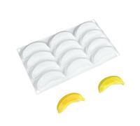 Moldes de silicona flexibles, mousses no tóxicos, molde para pasteles para elaborar postres de plátano y creación de helados, herramienta para hornear, molde para postres de chocolate