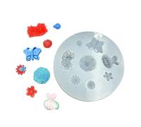 Moldes de silicona florales multiusos de 0, 4 a 2, 4 cm, formas detalladas de flores de rosas, resistentes calor, flexibles para chocolate, jabón, resina, manualidades, moldes de silicona con flores