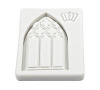 Moldes de silicona hechos a mano para hacer jabón, fondant, corona, ventana, decoración de pasteles, molde familiar, moldes flexibles para manualidades de azúcar