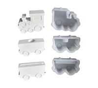 Moldes de silicona hechos a mano para soporte de la serie de trenes, moldes de soporte adecuados para moldes de manualidades