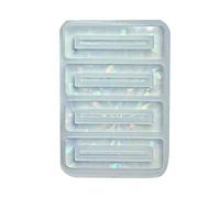 Moldes de silicona holográficos para horquillas, molde de resina para el cabello, molde de fundición de joyas, moldes epoxi para el pelo, molde de sombra arcoíris