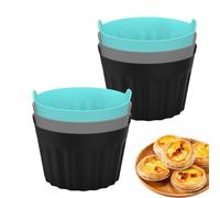 Moldes de silicona, juego de moldes - Molde para hornear magdalenas con freidora de aire,Moldes para huevos escalfados, accesorios para freidora, molde para pasteles, muffins, tartas, pudines