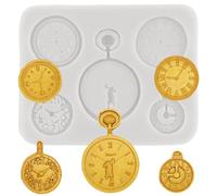 Moldes de silicona, moldes de chocolate, 9,3 x 7,4 cm, moldes de silicona para relojes, herramientas de decoración de pasteles, cupcakes, fondant, hornear, caramelos, arcilla, chocolate