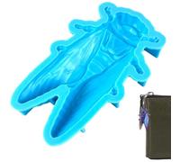 Moldes de silicona - Moldes para hacer resina epoxi, molde de silicona de fundición epoxi, molde de resina para llavero de cigarra | Moldes para manualidades hechas a mano, decoración de mesa del