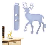 Moldes De Silicona Navideños Para Resina - Molde Silicona Alce | Moldes Bonitos Con Base Para Repostería Jabones Dulces Manualidades Decoración Mesa Hogar