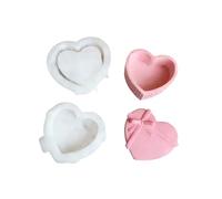 Moldes de silicona para almacenamiento con forma de corazón, moldes con tapa para mentes creativas, molde decorativo