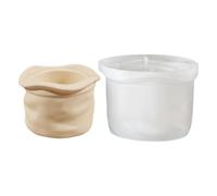 Moldes de silicona para almacenamiento con forma de orejas de conejos, moldes con tapa para mentes creativas, molde único para tazas