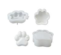Moldes de silicona para almacenamiento con forma de pata de perro, moldes de almacenamiento con tapa para mentes creativas, moldes para caja de joyería de pies