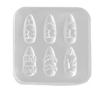 Moldes de silicona para arte de uñas en relieve 3D, bonitos ositos, mariposas y diseños florales, molde de uñas de resina transparente, plantilla de tallado, arte de uñas, 2.8 x 2.4 pulgadas, 2.8 x