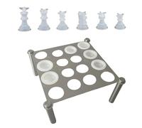 Moldes De Silicona Para Artículos Ajedrez Soporte Exhibición Moldes Juegos Suministros Fabricación Manual Metal
