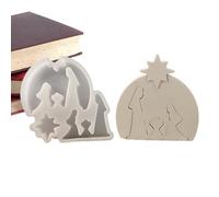 Moldes de silicona para belén de resina epoxi, molde de resina católica para belén de la Sagrada Familia, molde de silicona para belén para decoración del hogar