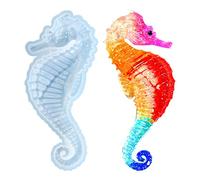Moldes de silicona para caballitos de mar, resina epoxi, diseño de caballito de mar, para colgar en la pared, molde de silicona hipocampo para decoración de pared Tsuchiya