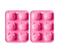Moldes De Silicona Para Cerdos, Moldes Para Dulces Rosas, Moldes Para Pasteles Y Galletas De Postre Diy, Moldes Creativos Para Muffins De Animales, Utensilios Para Hornear, 2 Uds.