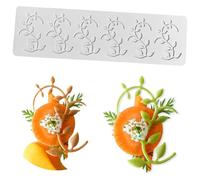 Moldes de silicona para chocolate, 3D Hollow Round, Leaves Shape Silicone Molds for Baking Resin Soap Candy Craft Cake Decorating Birthday Desserts(359)