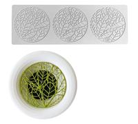 Moldes de silicona para chocolate, 3D Hollow Round, Leaves Shape Silicone Molds for Baking Resin Soap Candy Craft Cake Decorating Birthday Desserts(356)