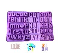 Moldes de silicona para chocolate, Chocolate Handmade Soap Jelly Pudding Mousse Fondant Moulds 3D Letter Number Baking Art Mold
