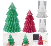 Moldes de silicona para chocolate, Christmas Deer and Christmas Tree Ball Molds for Resin Casting Silicone DIY Silicone Jewelry, Soap(Tree)
