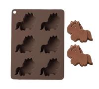 Moldes de silicona para chocolate de caballo,Molde de 6 cavidades para resina epoxi - Moldes de chocolate y caramelos | Para Jabones Hielos Caramelos Repostería Pasteles Hazlo Tú Mismo Gelatina Gomino