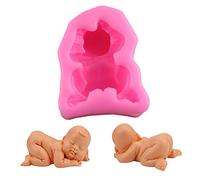 Moldes de silicona para chocolate, Fondant Cake Baking Tools Baby Shaped Silicone Moulds West Point Bread Ice Soap Clay Resin Mould(Baby B)