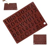 Moldes de silicona para chocolate, forma de caramelos, moldes de chocolate, moldes de silicona | herramientas para hornear, letras, números, moldes para galletas, dulces, molde de postre, plegable