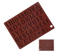 Moldes de silicona para chocolate,Moldes de chocolate Letras - Moldes para tartas Molde para chocolate negro - Molde plegable para letras, números, dulces, moldes de horno, moldes para biscot