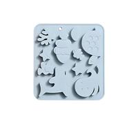 Moldes De Silicona Para Chocolates - Molde De 10 Cavidades Con Diseño De Animales Marinos - Forma De Caramelo De Silicona - Para Hielo, Pastel, Dulces, Galleta Y Horneado