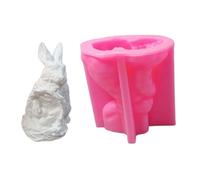 Moldes de silicona para conejos de Pascua, yesos, adornos hechos a mano, suministros de manualidades de animales, fundiciones de Pascua, conejos, adorno de silicona de resina
