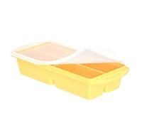 Moldes de silicona para congelador, 2 piezas grandes almacenamiento alimentos, bandeja sopa, material de silicona duradero con tapa, recipiente preparación comidas, caldo salsa sobra