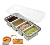 Moldes de silicona para congelador, 29,5 x 14,5 x 6 cm, contenedor de congelación de fácil liberación, bandeja de congelación súper preparada para almacenamiento de sopas, para salsa líquida, caldo