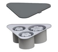 Moldes de silicona para cubitos de hielo - moldes de cubitos de hielo creativos, grandes moldes de silicona creativos para cubitos de hielo con tapa, fácil de soltar, molde de cubitos de hielo