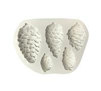 Moldes de silicona para decoración de pasteles, chocolate, caramelo, azúcar, manualidades, exquisitos conos de pino, herramientas de decoración de tartas, arte familiar, molde de jabón de silicona