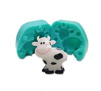 Moldes de silicona para decoración de tartas con forma de vaca en 3D, 2 unidades, para hacer jabón, jabón, velas, fondant, boda, fondant, decoración de tartas, bricolaje, hornear, chocolate,