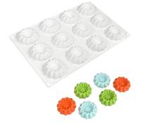 Moldes de silicona para dulces de flores, moldes de silicona para hornear chocolate, molde de mousse floral pequeño, mousse y hornear postres, velas de jabón hechas a mano