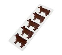 Moldes de silicona para dulces, suministros divertidos para hornear vacas de 5 cavidades, moldes de silicona de animales para chocolate, para galletas, postres, alimentos, manualidades, de