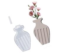 Moldes de silicona para florero de resina epoxi, decoración del hogar, fácil de desmoldar, a rayas, de silicona moderna