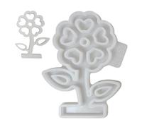 Moldes de silicona para flores en forma de maceta, flexibles, antiadherentes, reutilizables, resistentes al calor, herramienta artesanal para decoración de Pascua, centros de mesa de primavera