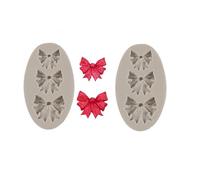 Moldes De Silicona Para Fondant Juego De 2 Piezas De Adornos De Chocolate Para Pastel Con Forma De Pajarita En Color Gris