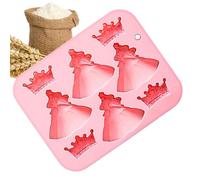 Moldes de silicona para fondant, reutilizables, dulces, bricolaje con 8 cavidades, fácil de deshacer, moldes de silicona para manualidades, para mantequilla, minipostres, jabón, velas, decoración de