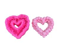 Moldes de silicona para frambuesa para decoración de pasteles, fabricación de chocolate y manualidades con diseño en forma de corazón, accesorios para hornear, moldes para hacer chocolate